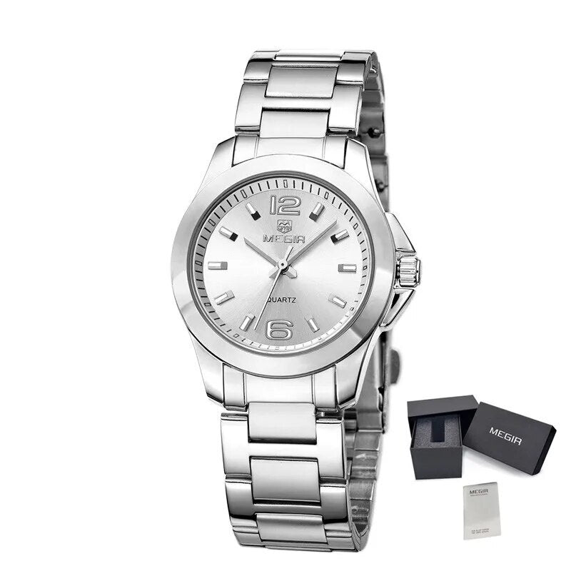 MEGIR Luxury Women Bracelet Watches Top Brand Fashion Ladies Quartz Watch Waterproof Elegant Female Wristwatch Dress Clock 5006L