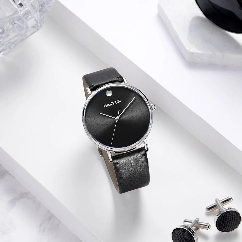 NAKZEN 2020 New Men's Watches Top Brand Luxury Quartz Watch Men Leather Waterproof Cool Watch Man Clocks Relogio Masculino