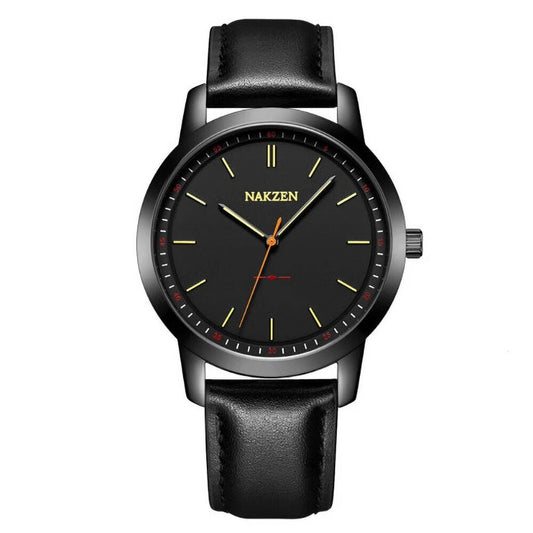 NAKZEN Fashion Male Quartz Watches Leather Watchband Business Wrist watch Waterproof Sport Men Watch Clock Relogio Masculino