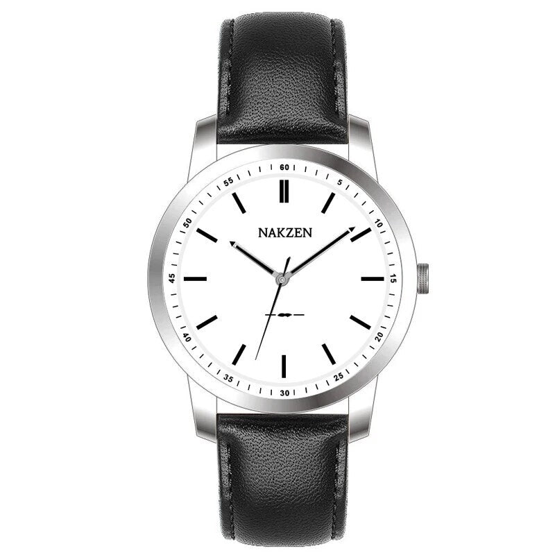 NAKZEN Fashion Male Quartz Watches Leather Watchband Business Wrist watch Waterproof Sport Men Watch Clock Relogio Masculino
