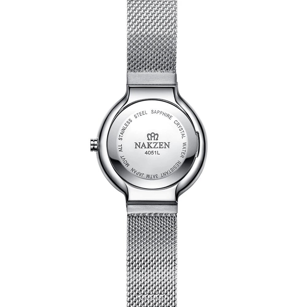 NAKZEN Women Fashion Casual Ultra Thin Quartz Watches Top Brand Luxury Waterproof Ladies Female Wrist Watch Relogio Masculino