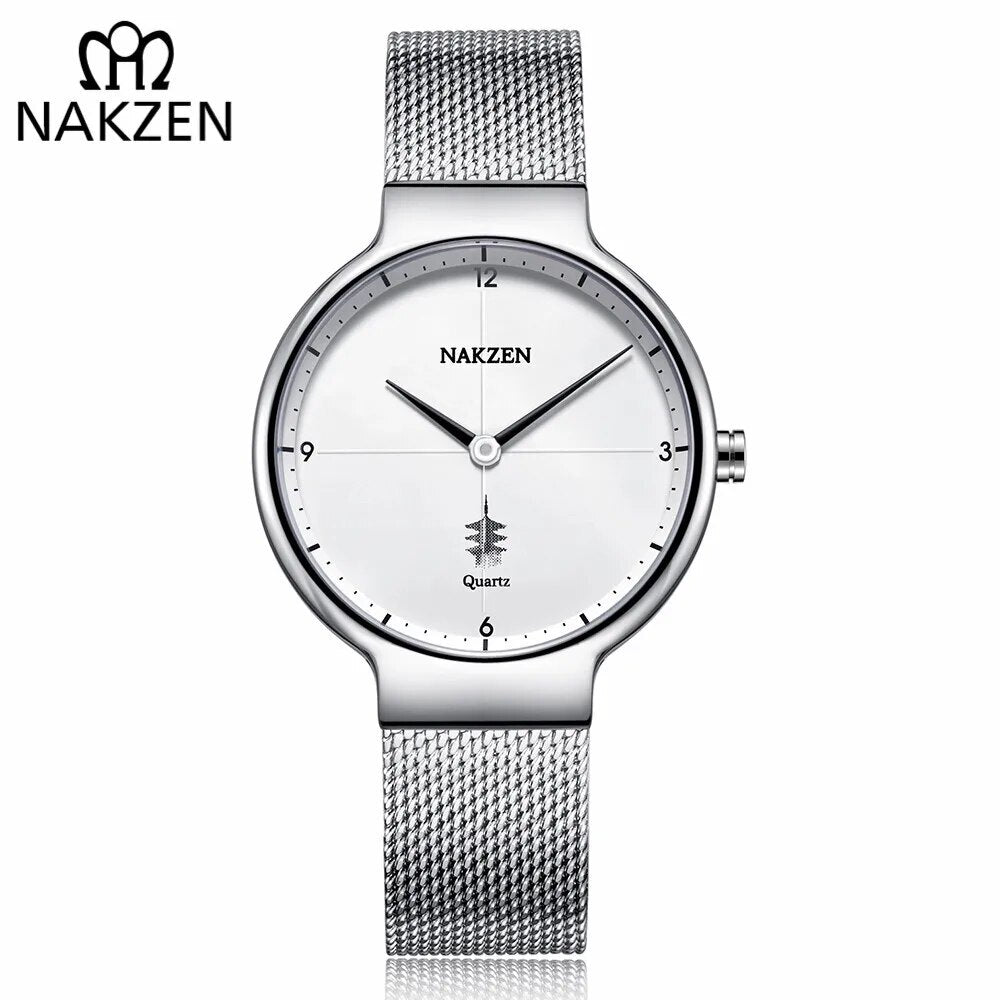 NAKZEN Women Fashion Casual Ultra Thin Quartz Watches Top Brand Luxury Waterproof Ladies Female Wrist Watch Relogio Masculino