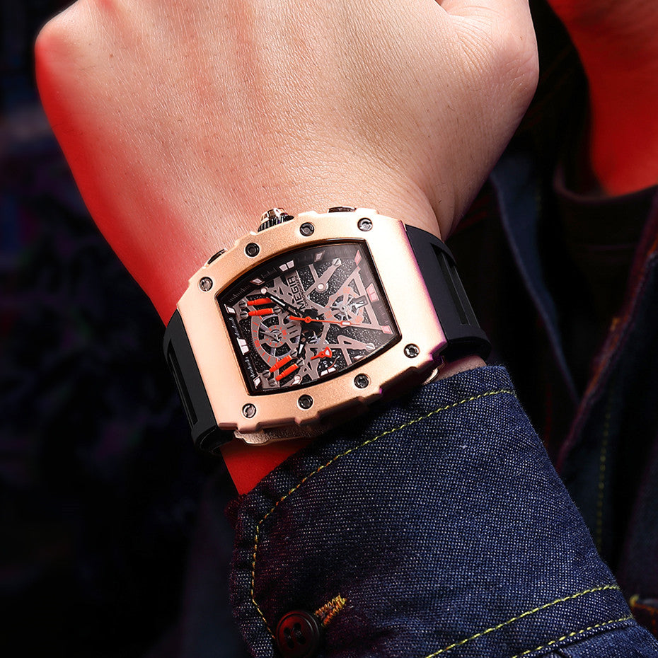 MEGIR Luxury Outdoor Sport Wristwatch for Mens Silicone Waterproof Watches Quartz Wrist Watch Male Clock Military Watch 2218