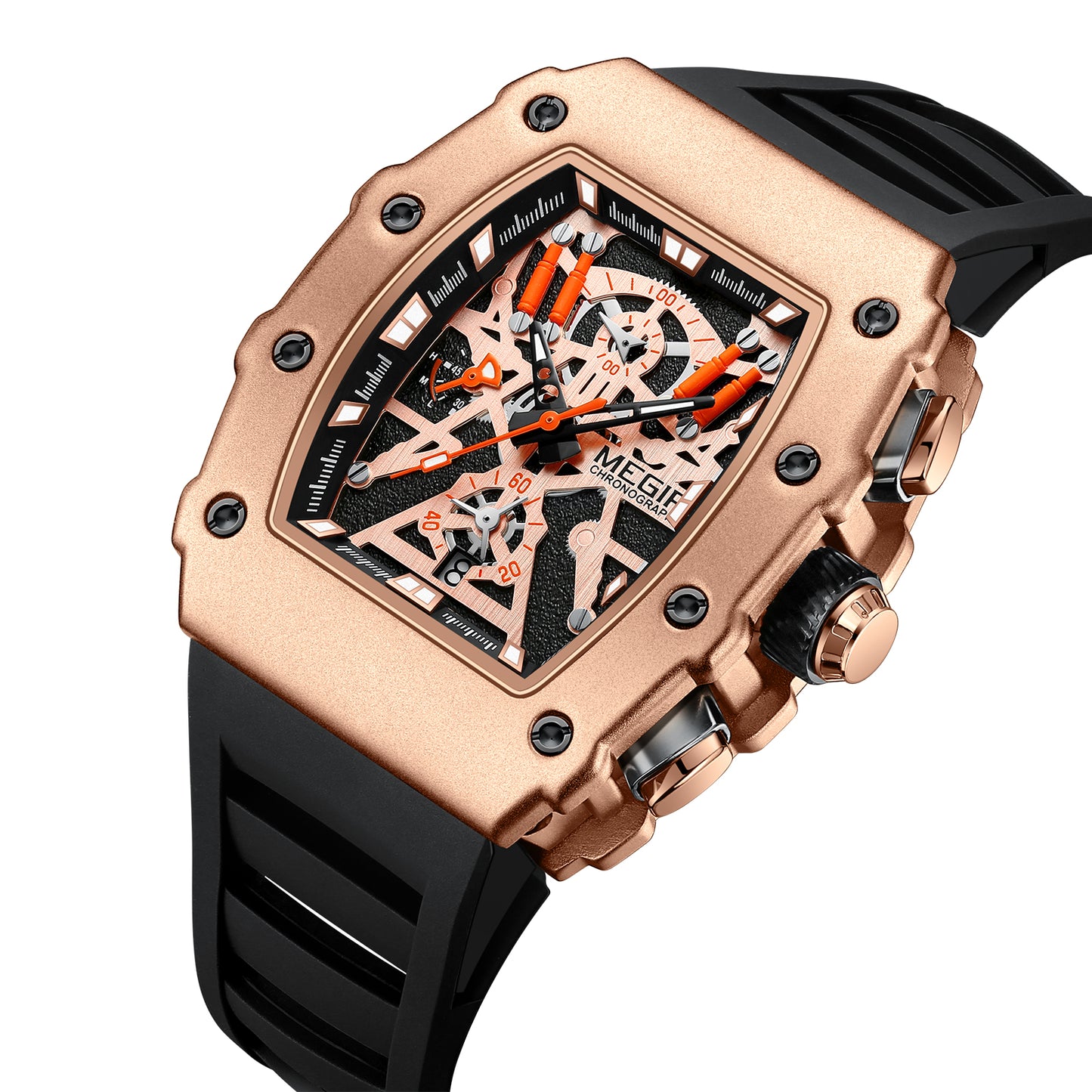 MEGIR Luxury Outdoor Sport Wristwatch for Mens Silicone Waterproof Watches Quartz Wrist Watch Male Clock Military Watch 2218