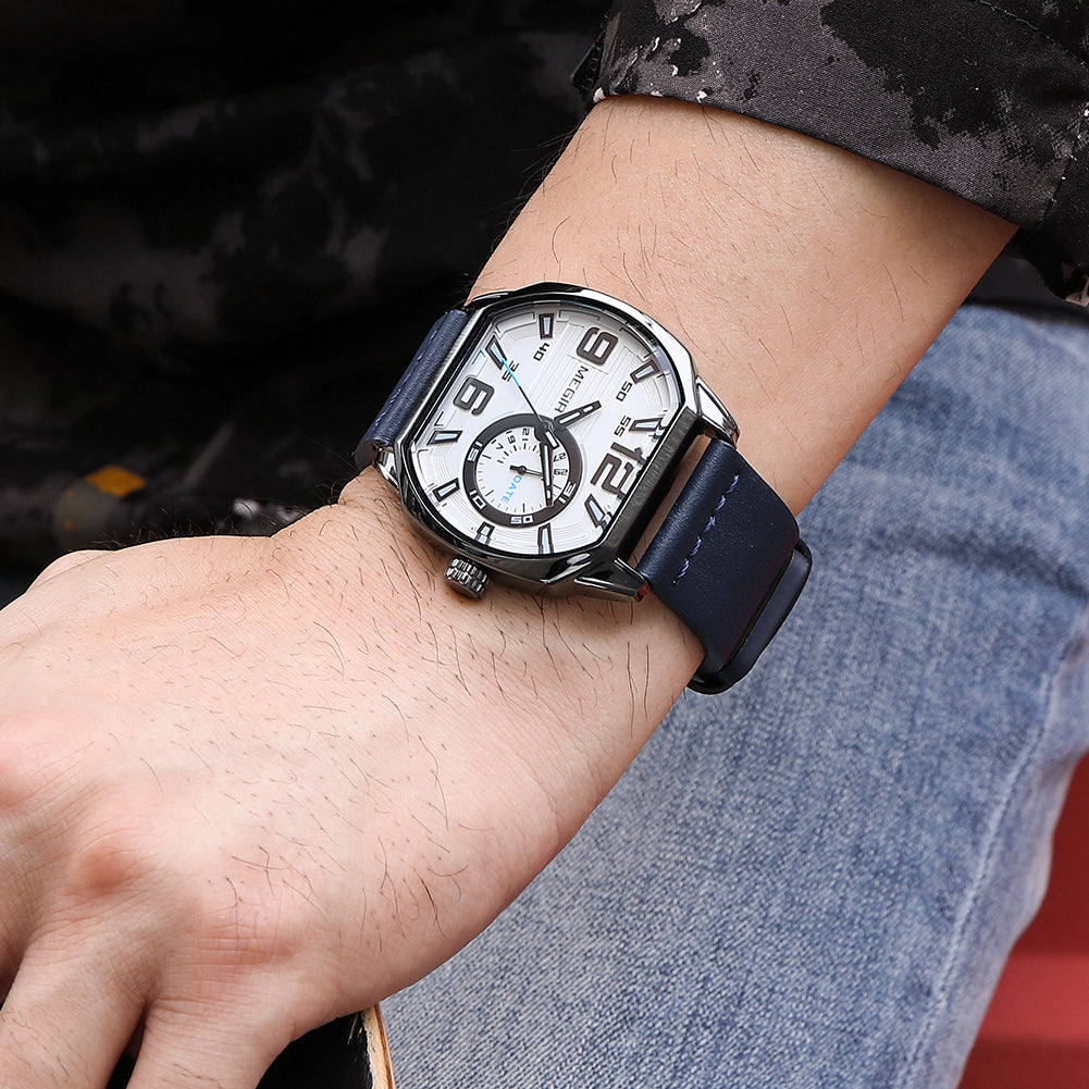 MEGIR Fashion Mens Watches Top Luxury Sport Military Watch Calendar Luminous Quartz Casual Man Wristwatch Clock Montre Homme