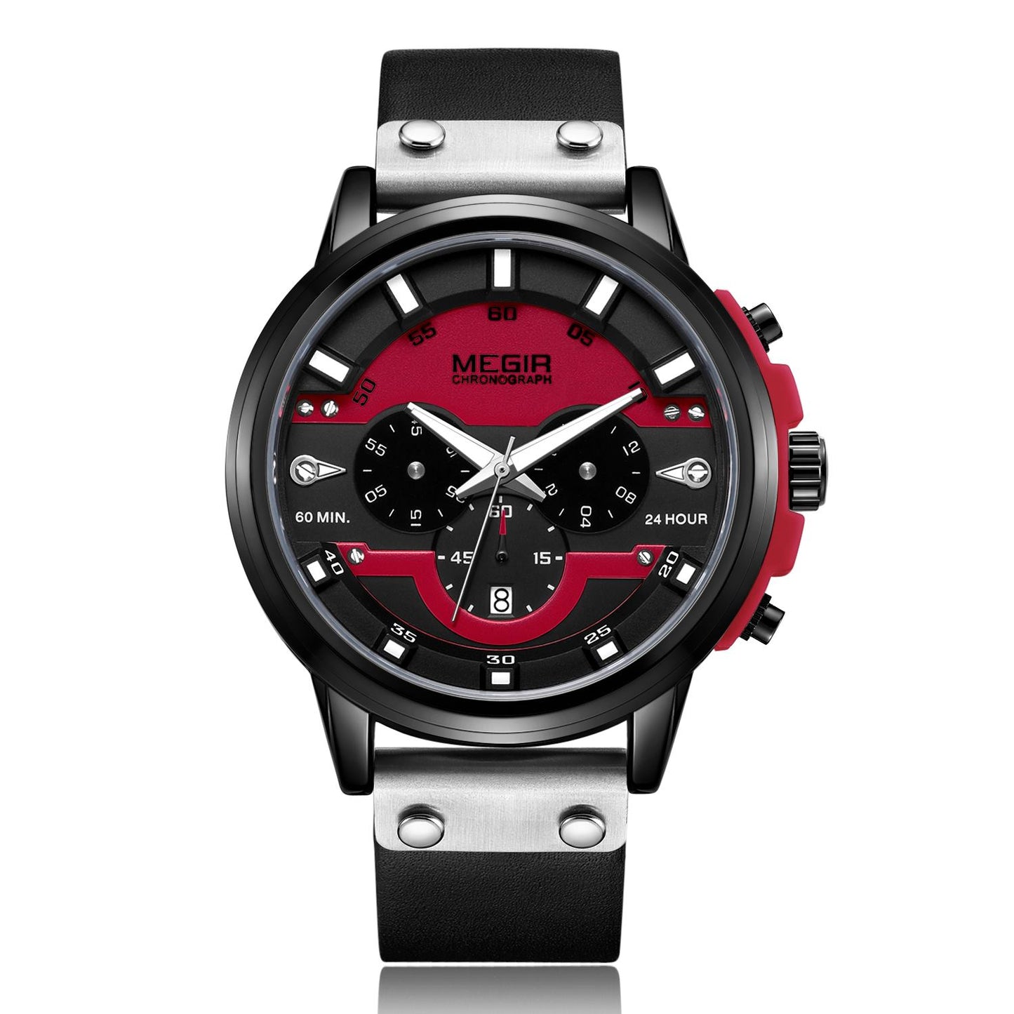 MEGIR Fashion Military Watches for Men Luxury Quartz Sport Wrist Watch Calendar Luminous Waterproof Man Clock Chronograph 2080