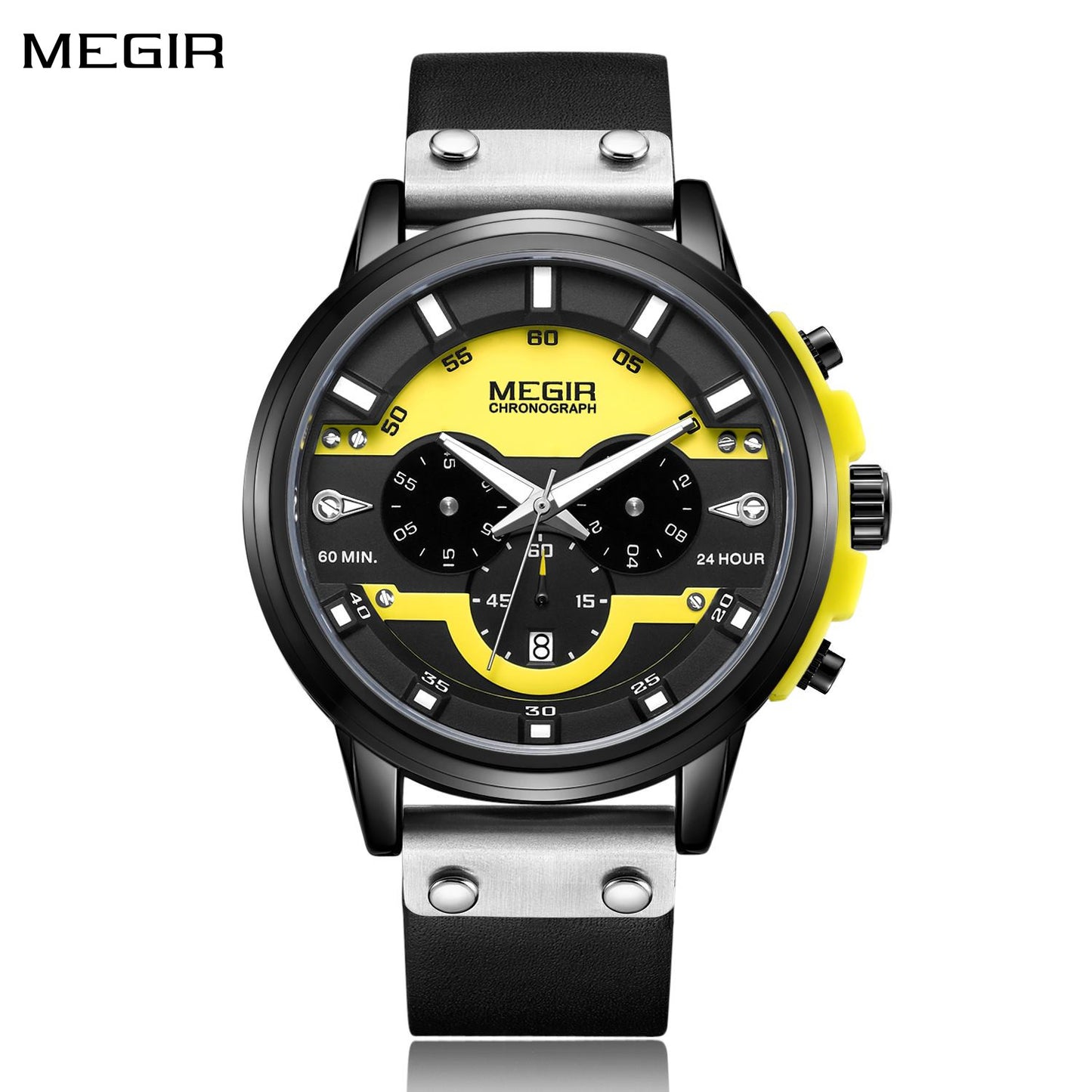 MEGIR Fashion Military Watches for Men Luxury Quartz Sport Wrist Watch Calendar Luminous Waterproof Man Clock Chronograph 2080