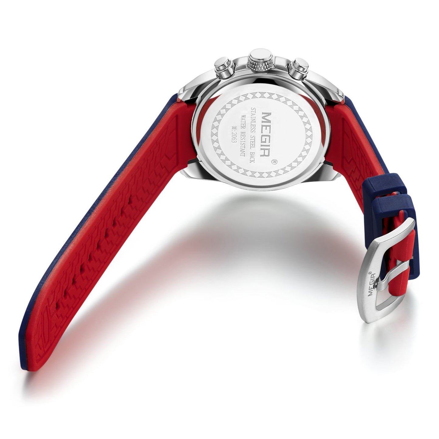 MEGIR Sport Watch Silicone Strap Chronograph Men Quartz Military Watch Waterproof Wrist Watches Relogio Masculino Man Clock