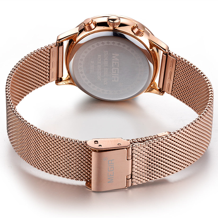 MEGIR Brand Luxury Women Watches Fashion Quartz Ladies Watch Sport Relogio Feminino Wristwatch Waterproof Dress Clock 2011