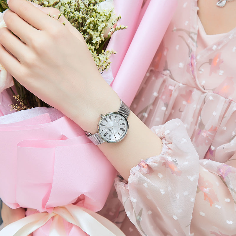 MEGIR Luxury Women Watches Fashion Quartz Watch Ladies Clock Stainless Steel Waterproof Female Watch Relogio Feminino 7014