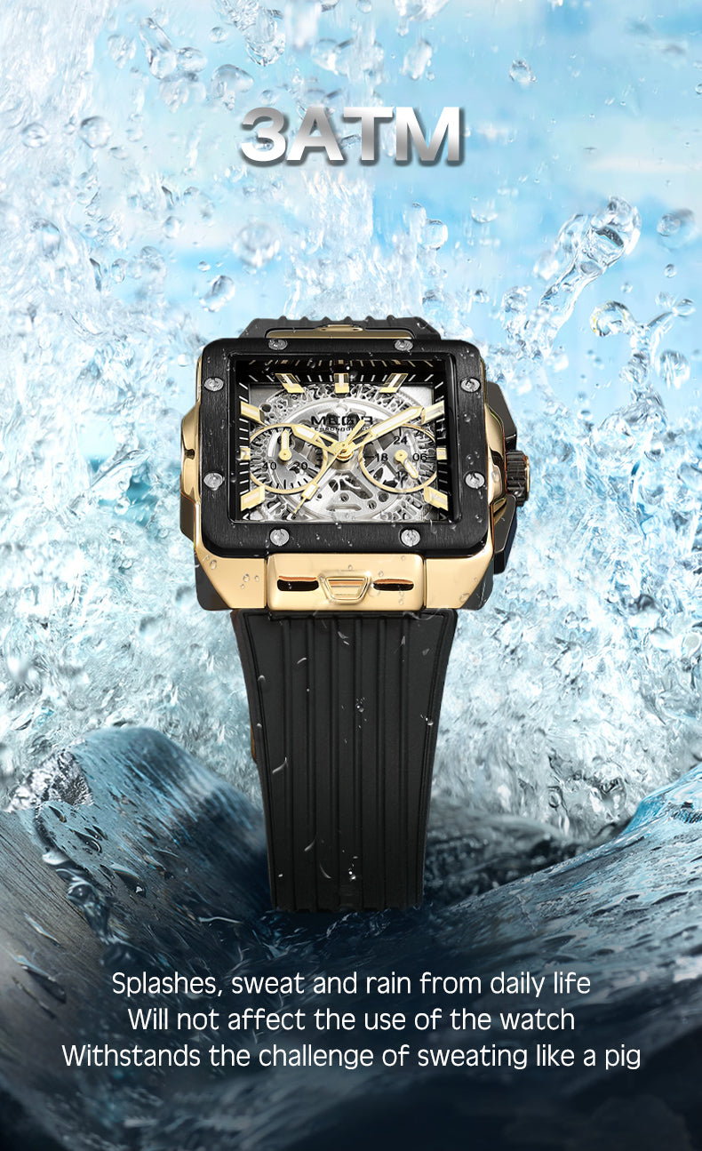 MEGIR Watch for Men Luxury Sport Quartz Wristwatch with Silicone Band Luminous Hands Date Male Chronograph Clock Reloj Hombre