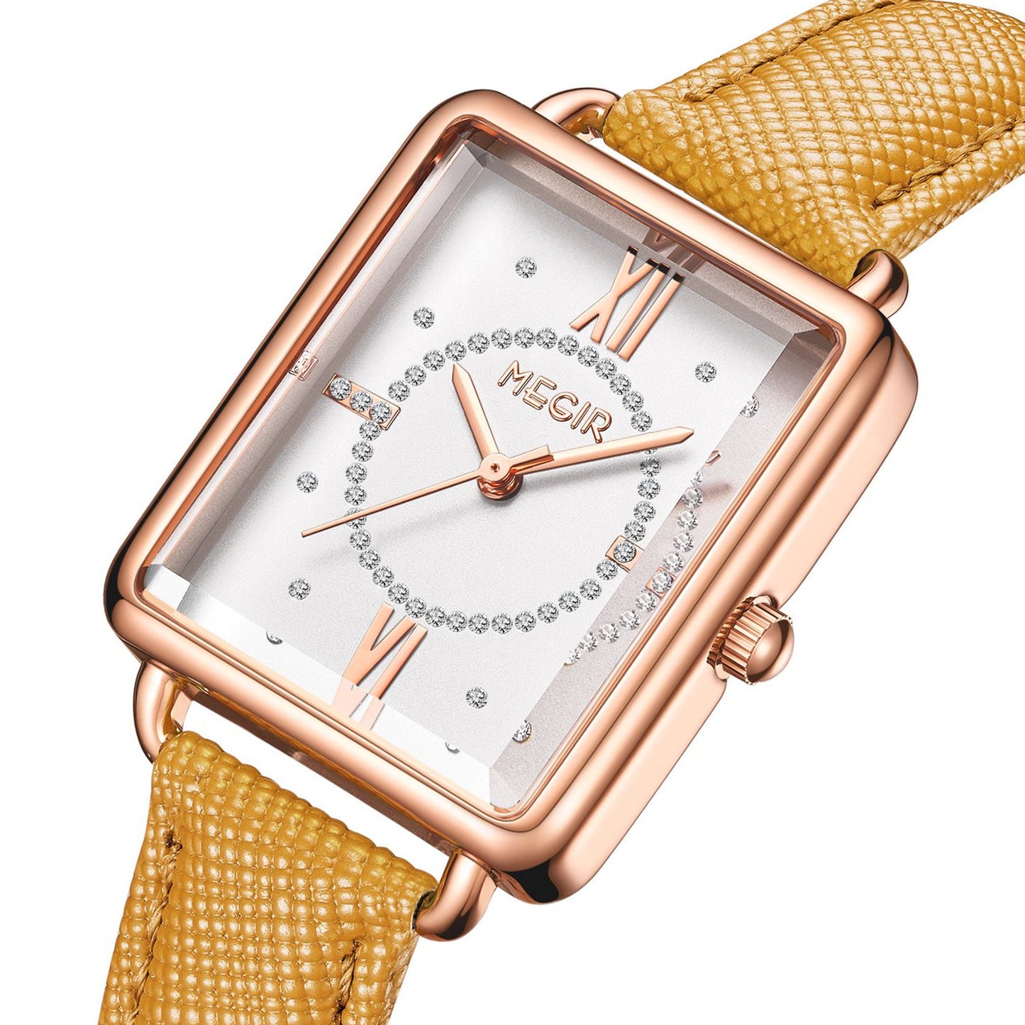 MEGIR Women Watch Luxury Fashion Leather Strap Ladies Quartz Wristwatch Casual Sport Wrist Watches Dress Clock Relogio Feminino