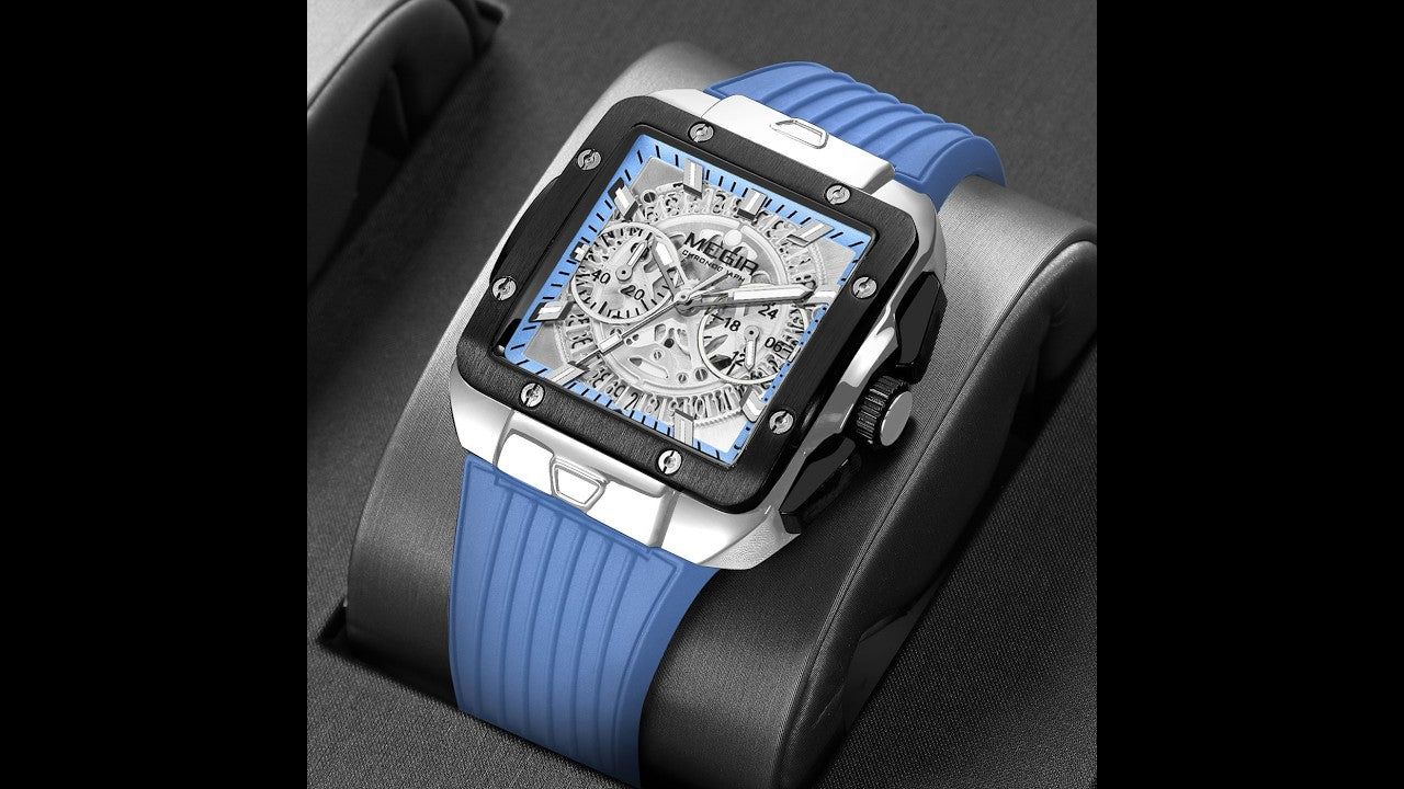 MEGIR Watch for Men Luxury Sport Quartz Wristwatch with Silicone Band Luminous Hands Date Male Chronograph Clock Reloj Hombre