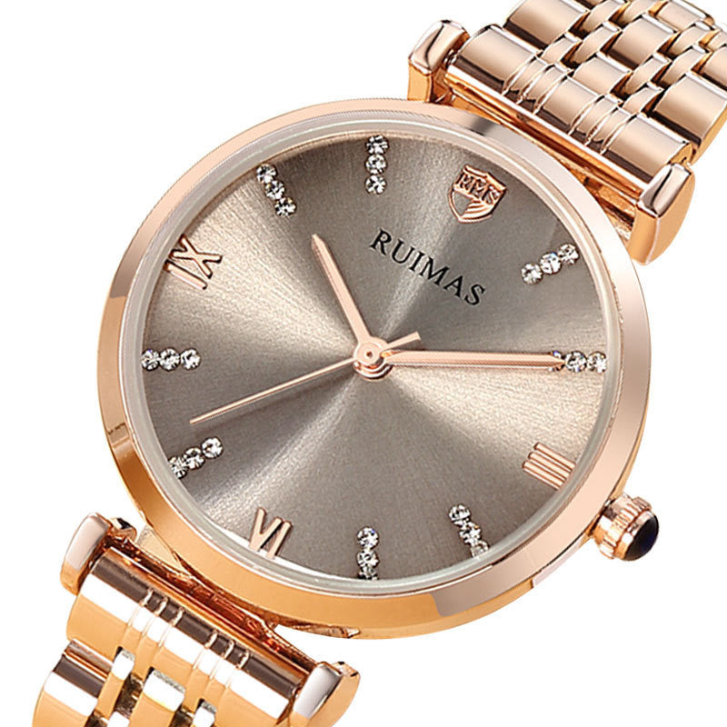 RUIMAS Women Watches Top Brand Luxury Quartz Watch Waterproof Fashion Ladies Wristwatch Stain Steel Dress Clock Reloj Mujer 536