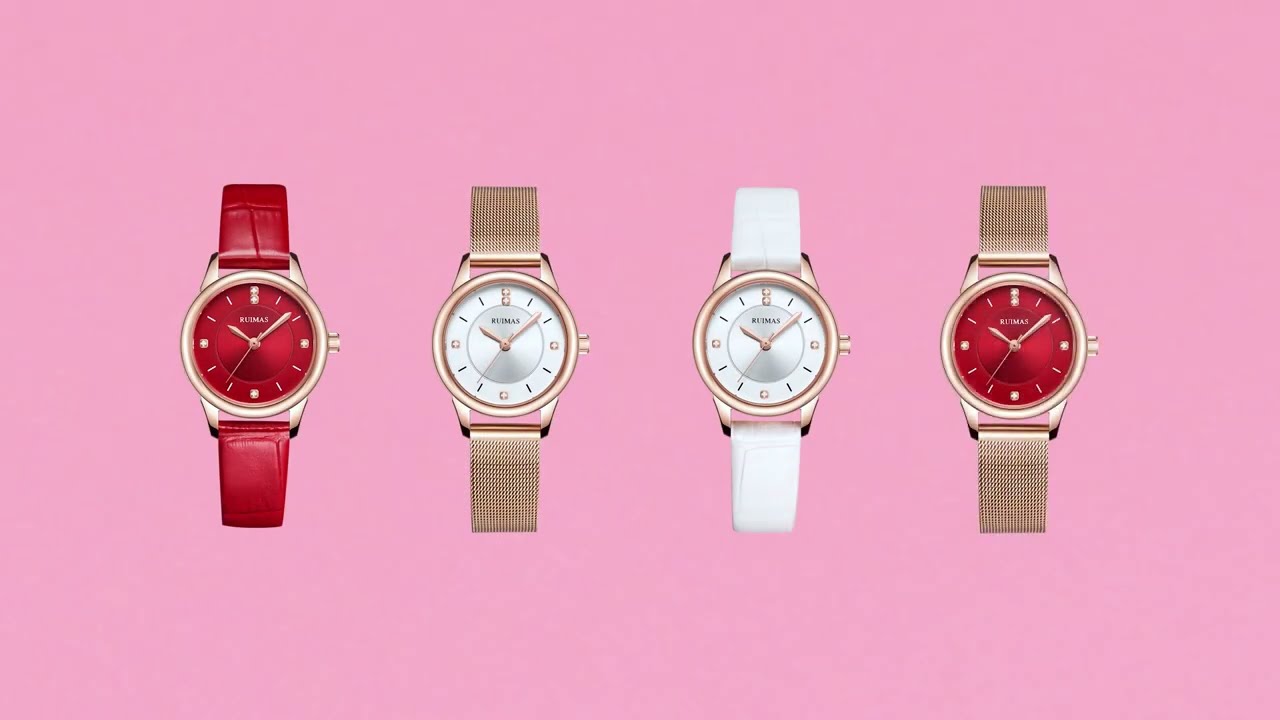 RUIMAS Women Watches Luxury Fashion Female Quartz Watch Steel Mesh Ladies Wristwatch Elegant Dress Clock Relogio Feminino 6779