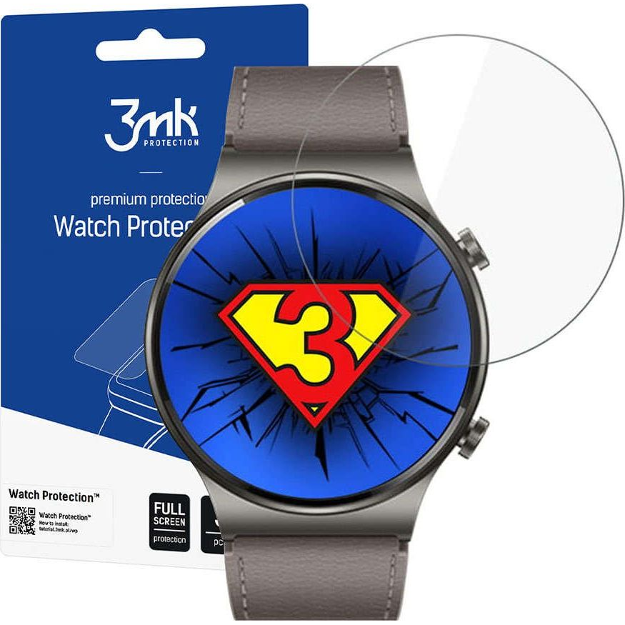 3mk Óra kijelző védőfólia FlexibleGlass hibrid üvegfólia 7H Huawei Watch GT 2 Pro (3mk Watch FG(62))