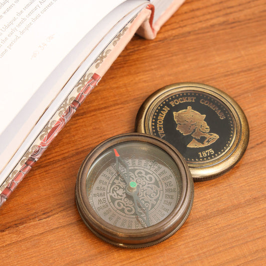 Brass Victorian Pocket Compass (2.5 Inch)