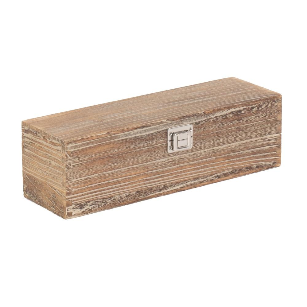 Single Bottle Oak Effect Wooden Display Box